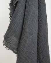 Grey 100% wool soft foulard