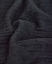 Black 100% wool soft foulard