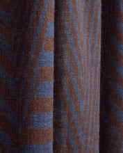 TWO-TONE PRINT FOULARD BROWN/BLUE