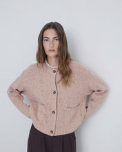 WOOL CARDIGAN BUTTONS PINK