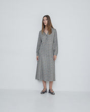 LONG SHIRT DRESS BEIGE/GREY