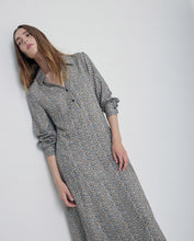 LONG SHIRT DRESS BEIGE/GREY