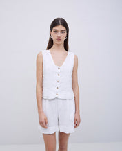 WHITE 100% LINEN SHORTS