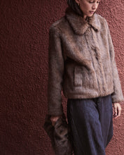Brown faux-fur short coat