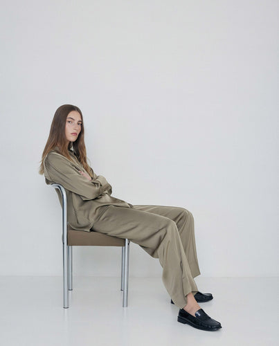 SATEEN TROUSERS KHAKI