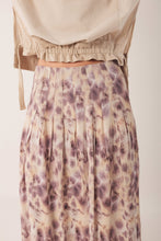 WATERCOLOR MIDI SKIRT AUBERGINE