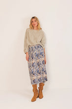 WATERCOLOR MIDI SKIRT BLUE