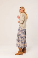 WATERCOLOR MIDI SKIRT BLUE