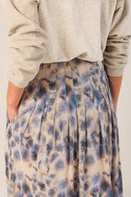 WATERCOLOR MIDI SKIRT BLUE