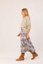 WATERCOLOR MIDI SKIRT BLUE