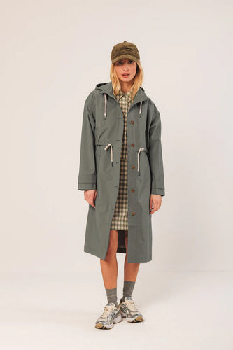 ADJUSTABLE WAIST TRENCH COAT