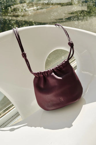 GATHERED LEATHER BAG