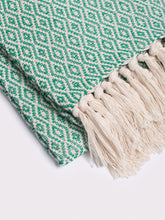 Patterned Cotton Blanket - Green