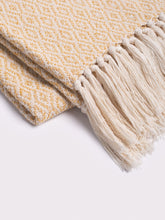 Patterned Cotton Blanket - Yellow